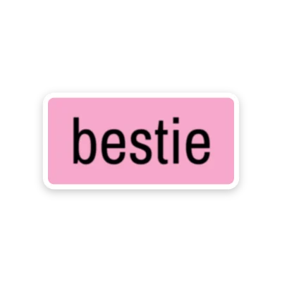 bestie pink sticker
