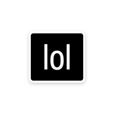 lol black sticker