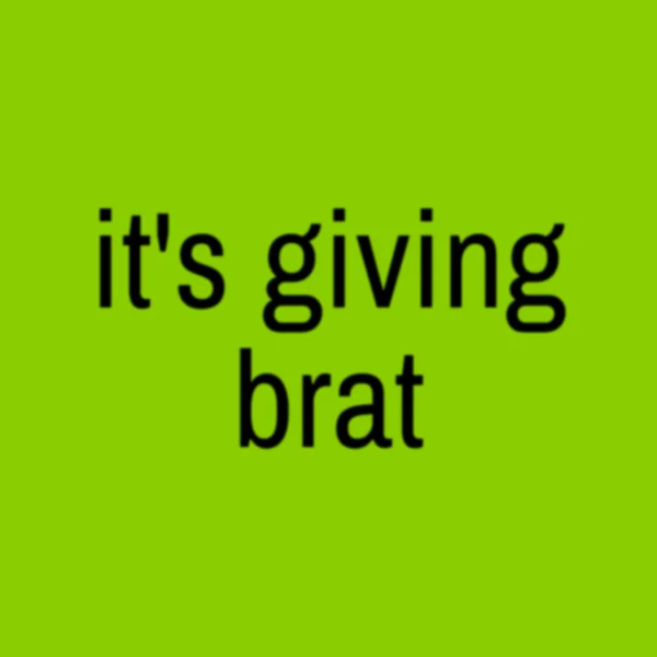 it's giving brat – Archivo Narrow · justify