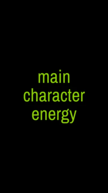 main character energy in brat green on black